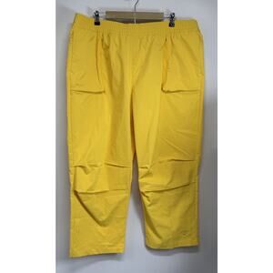 Nike Tech Pack Dri-FIT Pants XXL Yellow Cargo Style Elastic Waist Inseam 26.5”